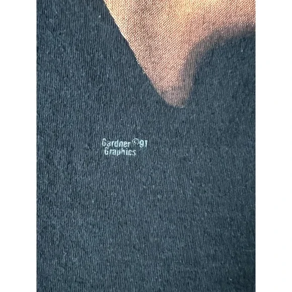 Men’s Vintage 90s Salem Big Face Michael Jordan Grail Anvil Black T-shirt L - Picture 5 of 7